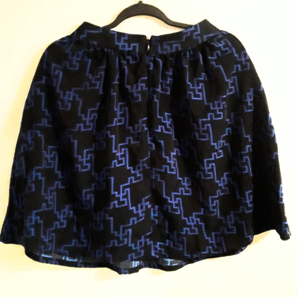 Vintage Merona Womens Small Black and Blue Light Mini Skirt - Picture 3 of 11